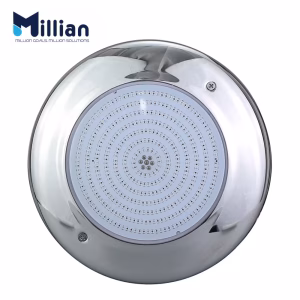 millian wall mounted stainless steel led pool light on a white background